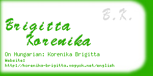 brigitta korenika business card